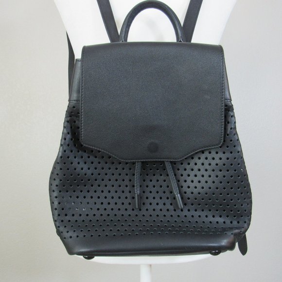 rag & bone Handbags - Rag & Bone Pilot Black Leather Perforated Mini Backpack